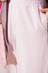 Bel Lastikli Keten Balon Pantolon Pembe