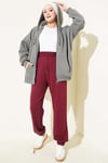 Bel Lastikli Loyşa Pantolon Bordo