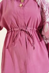 Bel Tünelli Gizli Düğmeli Modal Gömlek Orkide