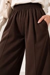 Beli Lastikli Dabıl Pantolon Kahve