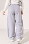 Beli Lastikli Oversize Pantolon Gri
