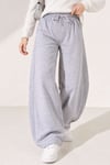 Beli Lastikli Oversize Pantolon Gri
