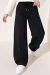 Beli Lastikli Oversize Pantolon Lacivert