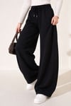 Beli Lastikli Oversize Pantolon Siyah