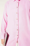 Bilek Düğmeli Basic Gömlek Pembe