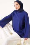 Bisiklet Yaka Basic Loyşa Tunik Lacivert