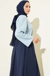 Bisiklet Yaka Basic Loyşa Tunik Mavi