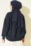 Bisiklet Yaka Basic Tunik Lacivert