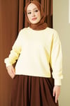 Bisiklet Yaka Basic Tunik Sarı