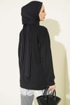 Bisiklet Yaka Etek Ucu Dantelli Tunik Siyah