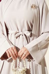 Broş Aksesuarlı Abaya Takım Taş