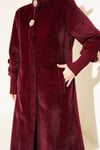 Broş Detaylı Goldfox Kaban Bordo