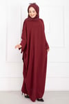 Ceyda Tesettür Abaya Bordo