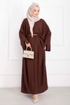 Ceyda Tesettür Abaya Kahve