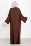 Ceyda Tesettür Abaya Kahve