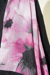 Çiçek Desen Detaylı Bambu Kraş Şal Siyah