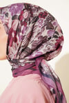 Çiçek Desenli Soft Eşarp Magenta