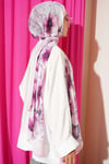Çiçek Desenli Soft Şal Pembe