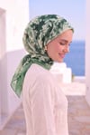 Çiçekli Eşarp Serisi Mint