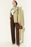 Çift Düğmeli Basic Blazer Ceket Çağla Yeşili