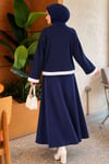 Dantel Detaylı Basic Tunik Lacivert