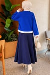 Dantel Detaylı Basic Tunik Saks
