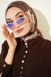 Desenli Ayda Bambu Kraş Eşarp Camel
