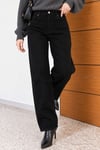 Düğmeli Baggy Pantolon Siyah
