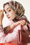 Fırça Desenli Soft Eşarp Bordo