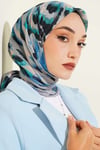 Fırça Desenli Soft Eşarp Gri