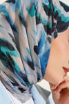 Fırça Desenli Soft Eşarp Gri
