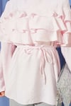 Fırfırlı İp Kuşaklı Tunik Pembe