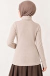 Fitilli Boğazlı Body Bej