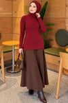 Fitilli Boğazlı Body Bordo