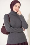 Fitilli Boğazlı Body Füme
