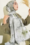 Flower Dijital Baskı Şal Çağla Yeşili
