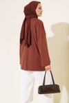 Geniş Kollu Basic Tunik Kahve