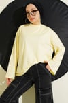 Geniş Kollu Basic Tunik Sarı