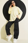 Geniş Kollu Basic Tunik Sarı