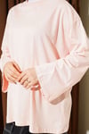 Geniş Kollu Basic Tunik Somon