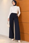 Geniş Paçalı Basic Kumaş Pantolon Lacivert