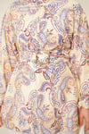 Gold Tokalı Paisley Desen Tunik Sarı