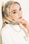 Gül Desenli Soft Eşarp Sarı