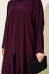 Hırkalı Basic Sandy Üçlü Takım Magenta