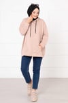 Kanguru Cepli Tesettür Sweatshirt Bej