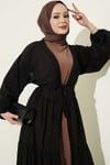 Katlı İkili Abaya Takım Latte