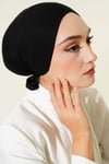 Kaymaz Silikonlu Bağlamalı Bone Siyah