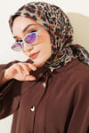 Leopar Serisi Cotton Eşarp Asorti 14
