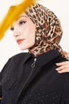 Leopar Serisi Cotton Eşarp Asorti 2