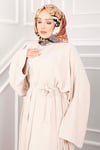 Leyli Tesettür Abaya Takım Krem